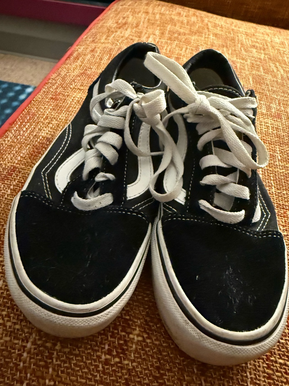 Vans Black and White Old Skool Low-Top Sneakers